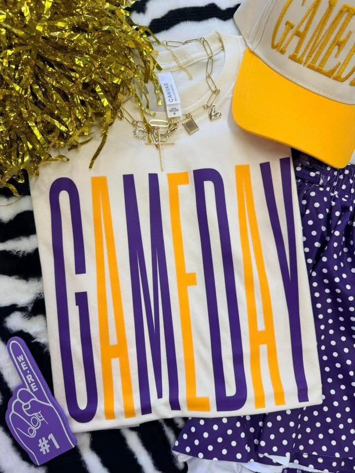 Tall Purple & Gold Gameday Tee