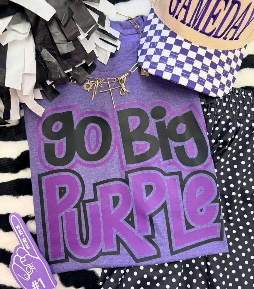 GO BIG PURPLE TEE