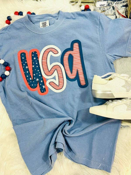USA Star's And Stripes Tee