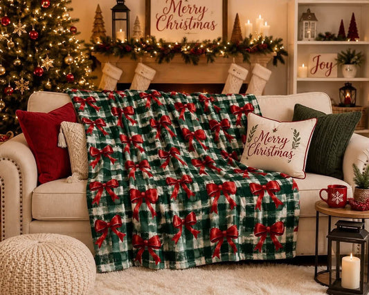 Christmas Bows Blanket