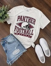 Panther Vintage Football with Helmet Tee