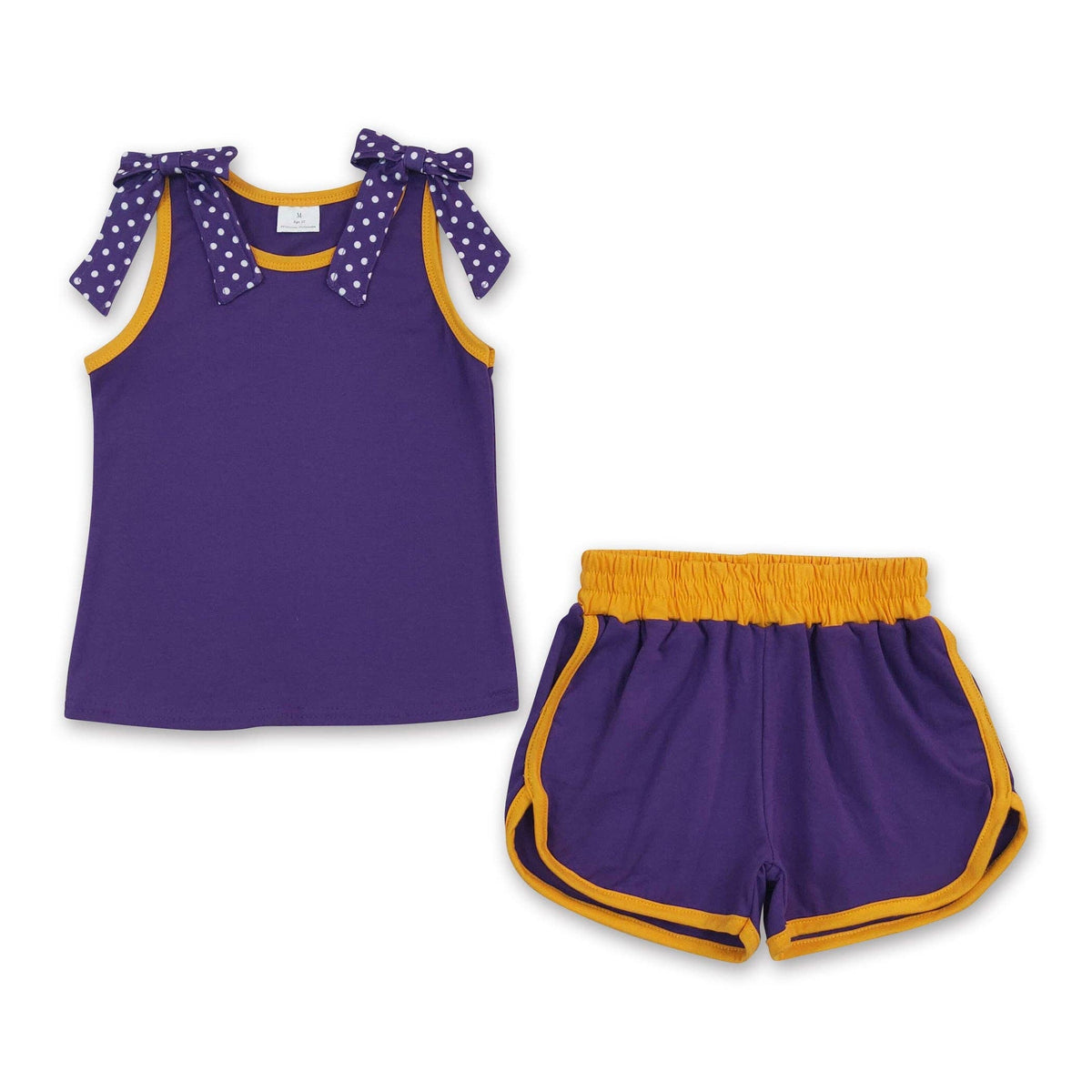Sleeveless Polka Dot Short Set