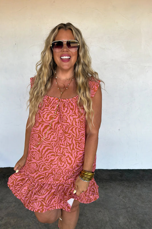 SUNSET TIDES BABYDOLL DRESS