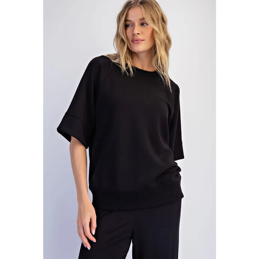 Modal Scuba Luxe Short Sleeve Top