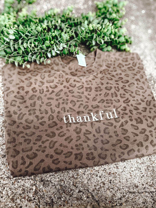 Embroided Leopard Thankful