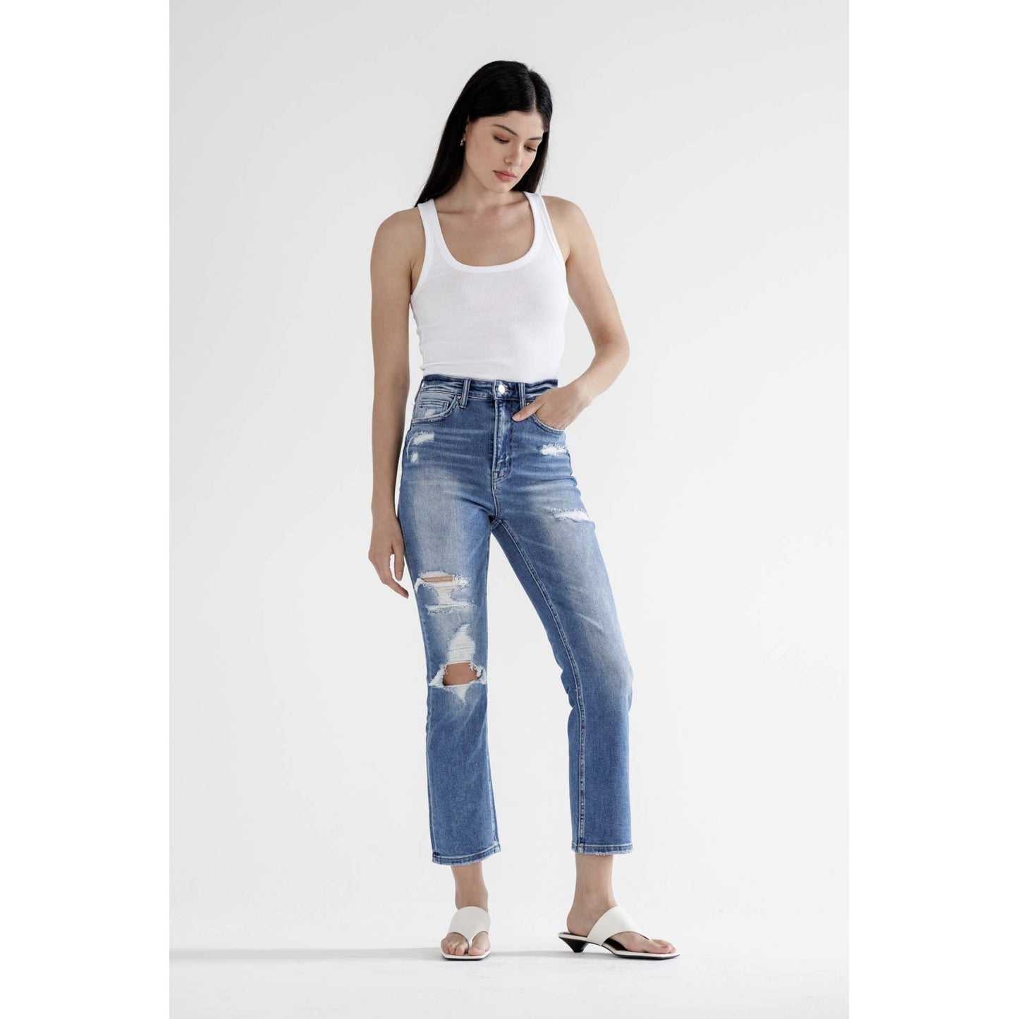 Carley HIGH RISE STRAIGHT CROP