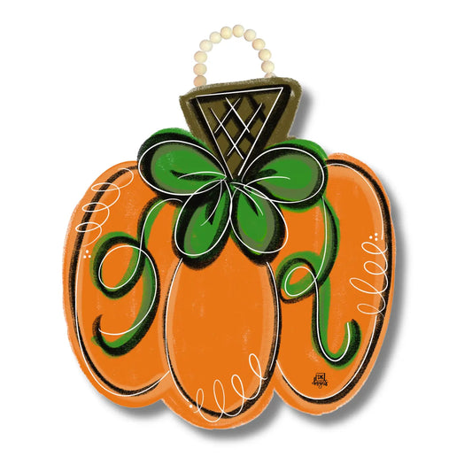 Classic Pumpkin Door Hanger