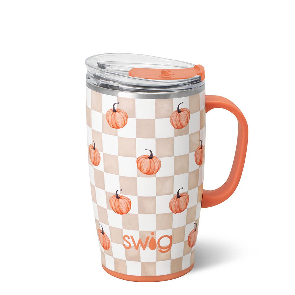 Pumpkin Check Travel Mug (18oz)