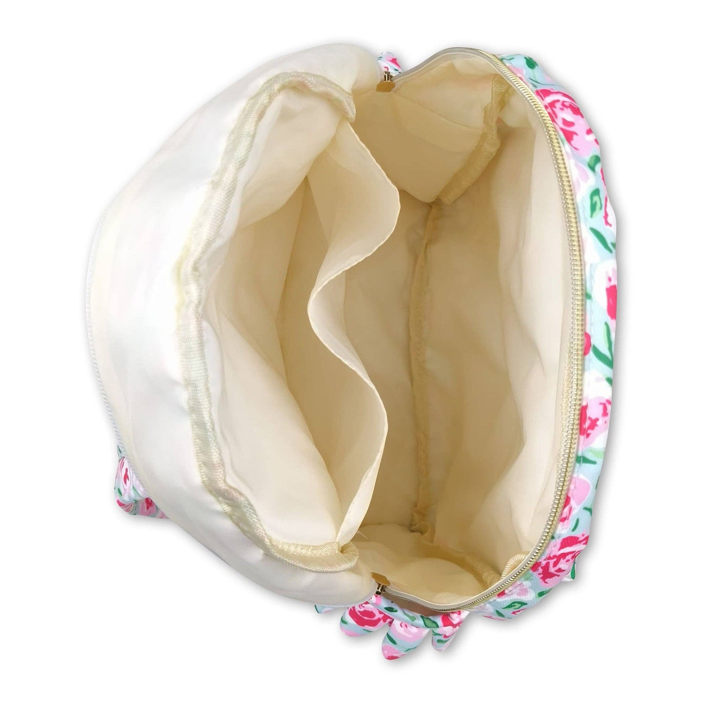 Pink Floral Ruffle Backpack