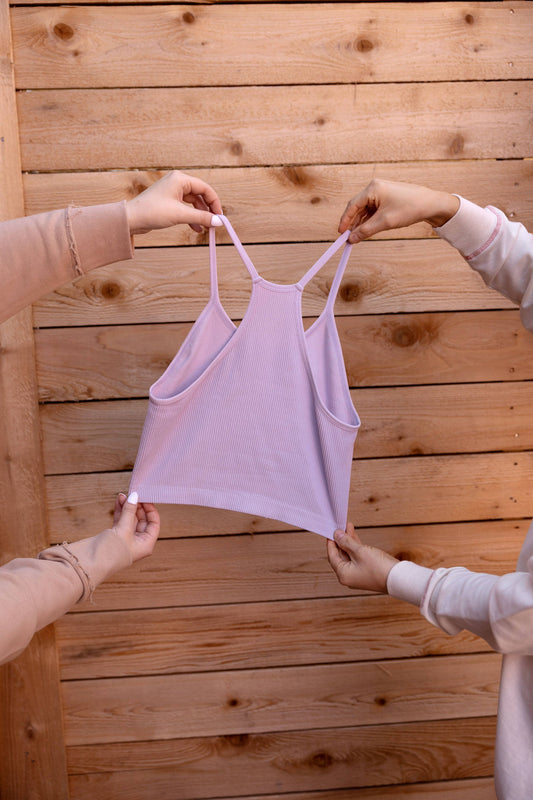 Ribbed Bralette- Lilac
