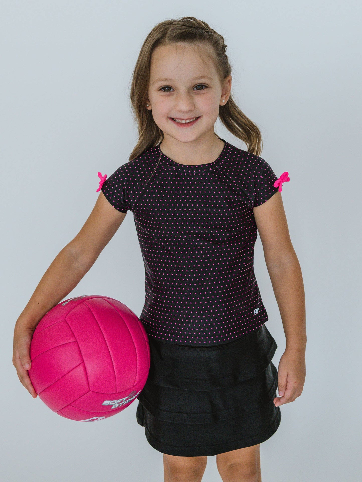 Girls Black Tiered Active Skort