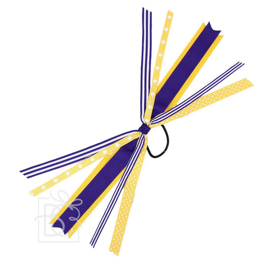 Streamer 7" Long on Pony-O (Purple & Yellow Gold)