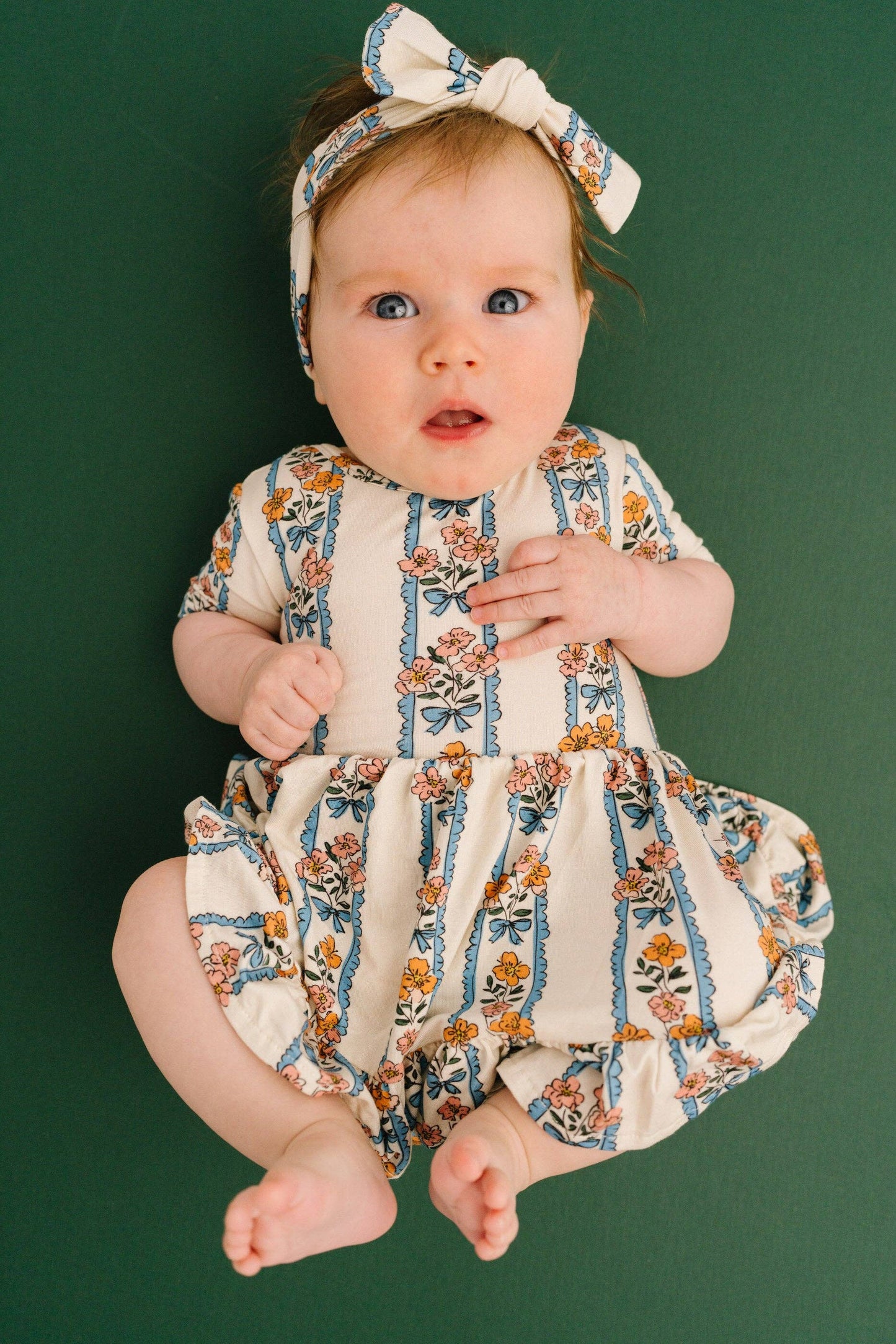 Cottage Bouquet Short Sleeve Bamboo Dress With Snaps