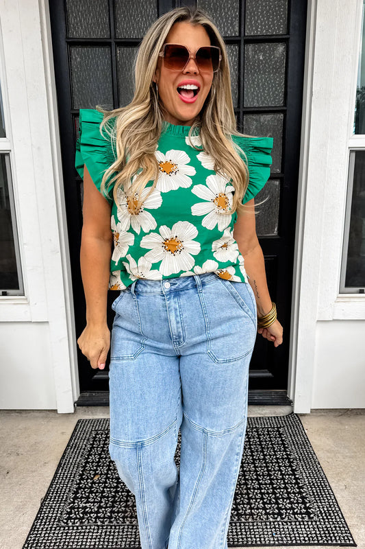 MADELINE RUFFLE SLEEVE TOP