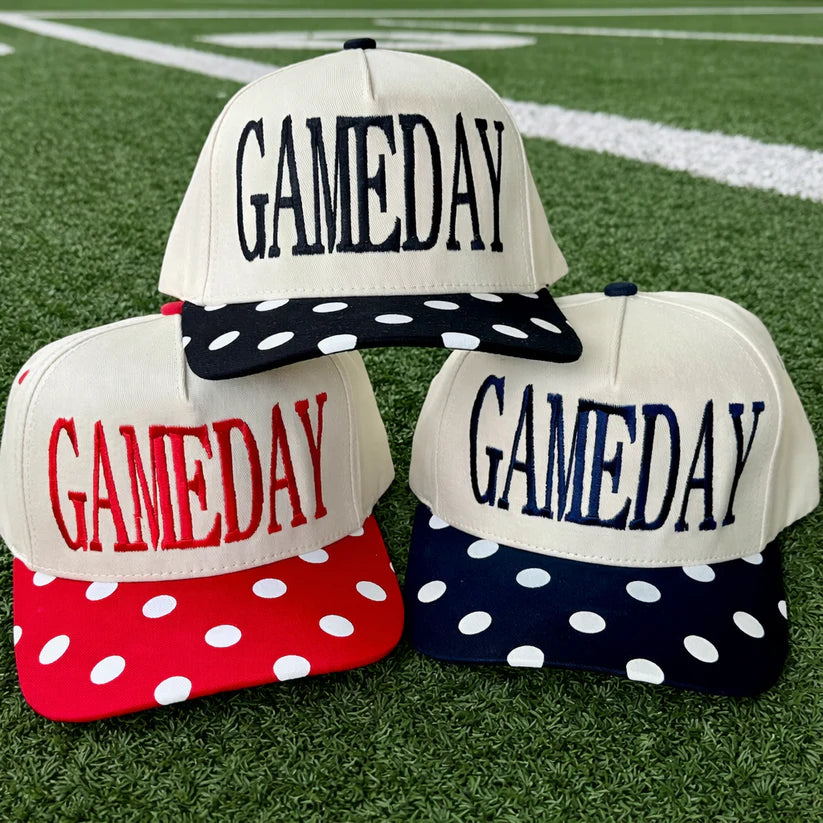 Black Polka Dot Gameday Hat