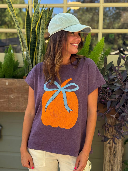 Plum Pumpkin Bow