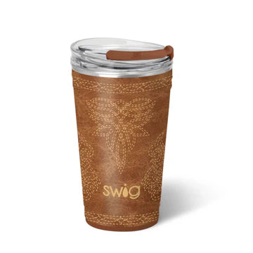 Saddle Stitch Cognac 24oz Party Cup