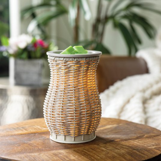 Illumination Fragrance Warmer Graywash Wicker