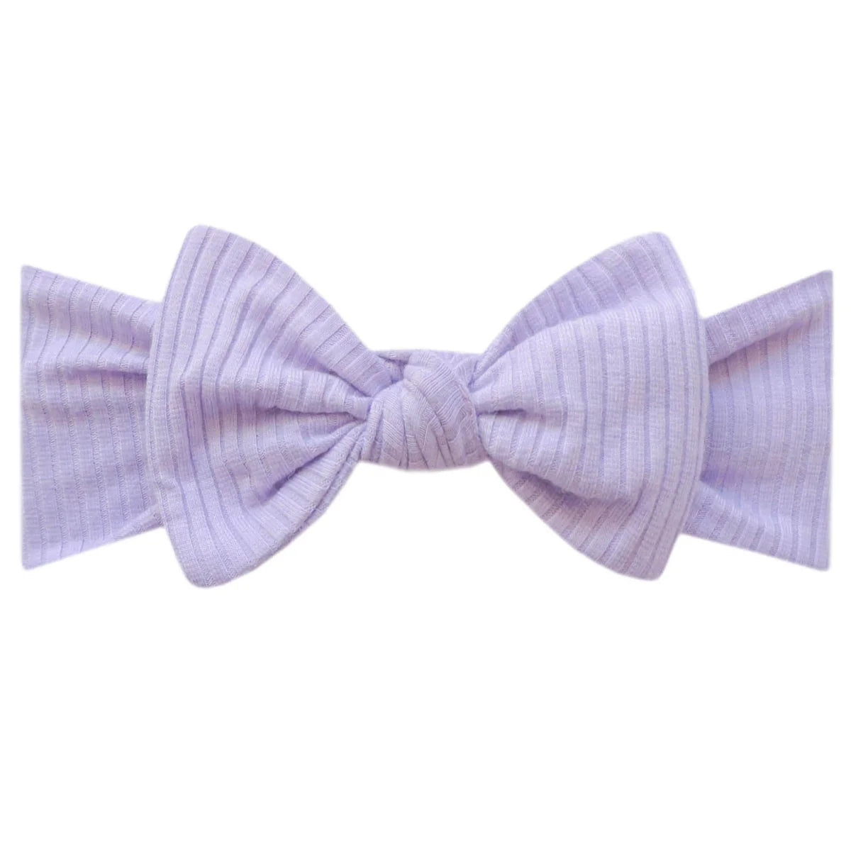 Periwinkle Rib Knit Headband Bow