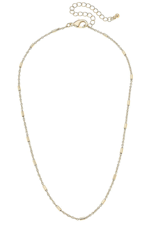 Dakota Dainty Charm Necklace Base in Shiny Gold