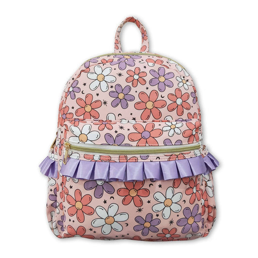 Lavender Ruffle Floral Backpack
