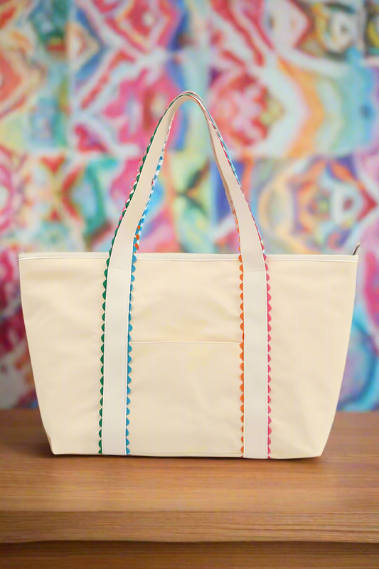 Spencer Rick Rack Trim Tote Bag