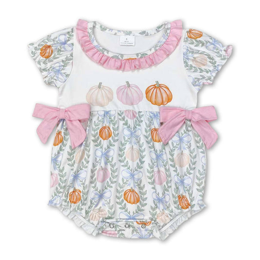 Pumpkin Bow Fall Romper