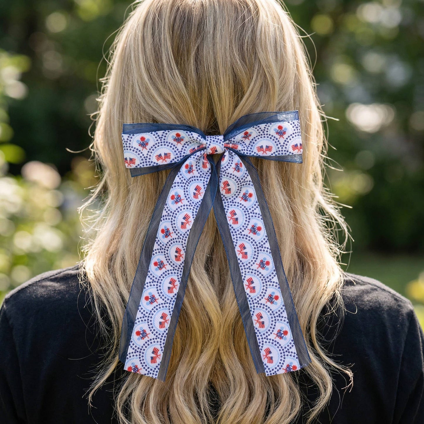 Lovely Layered Hair Bow–All-American Darling