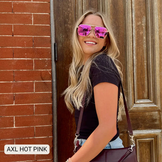 AXL - Unisex Geometric Aviator Polarized Sunglasses