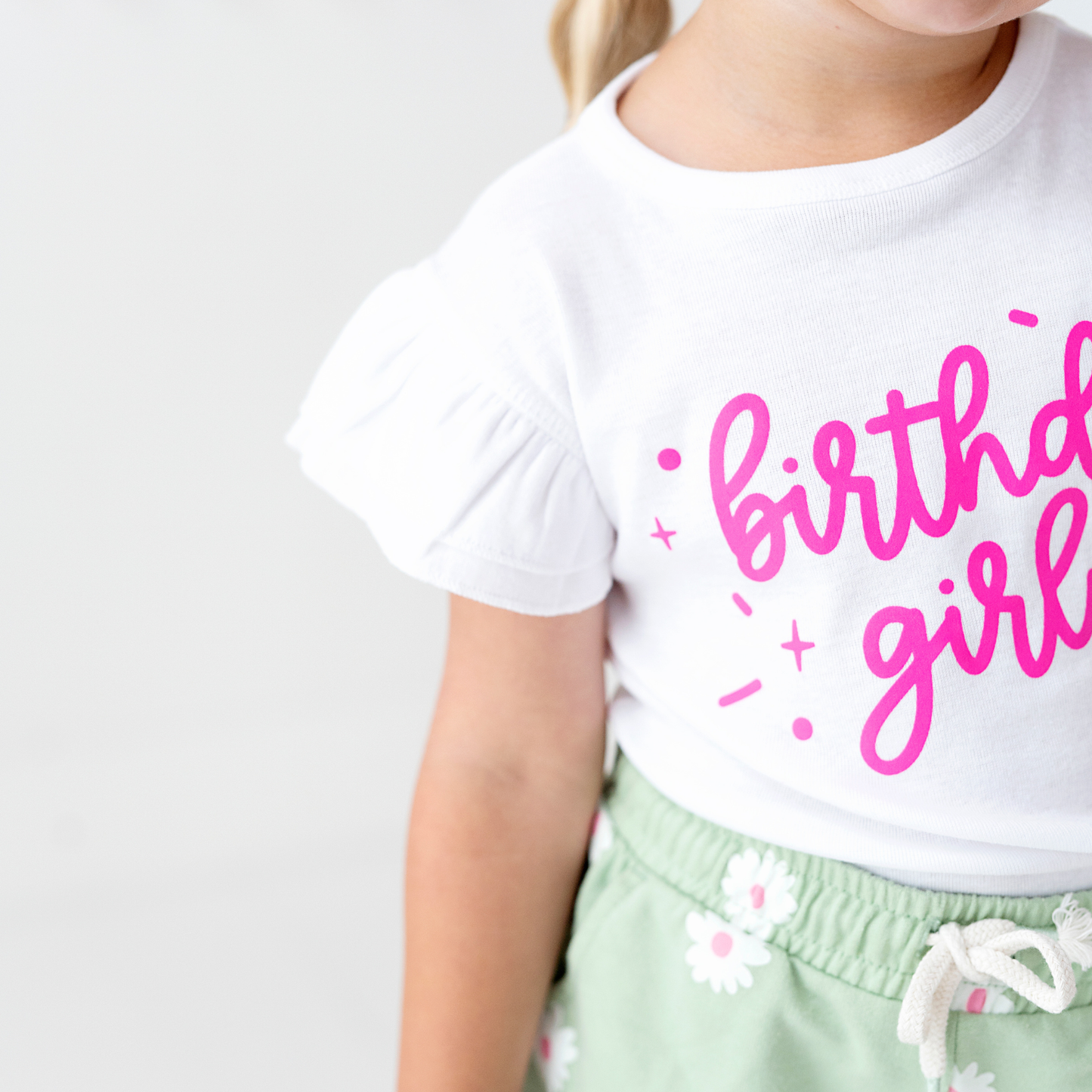 Birthday Girl Toddler Girl Ruffled Top