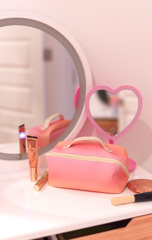 Hold All Make Up Bag - Sunset Gradient (Coral/yellow/orange)