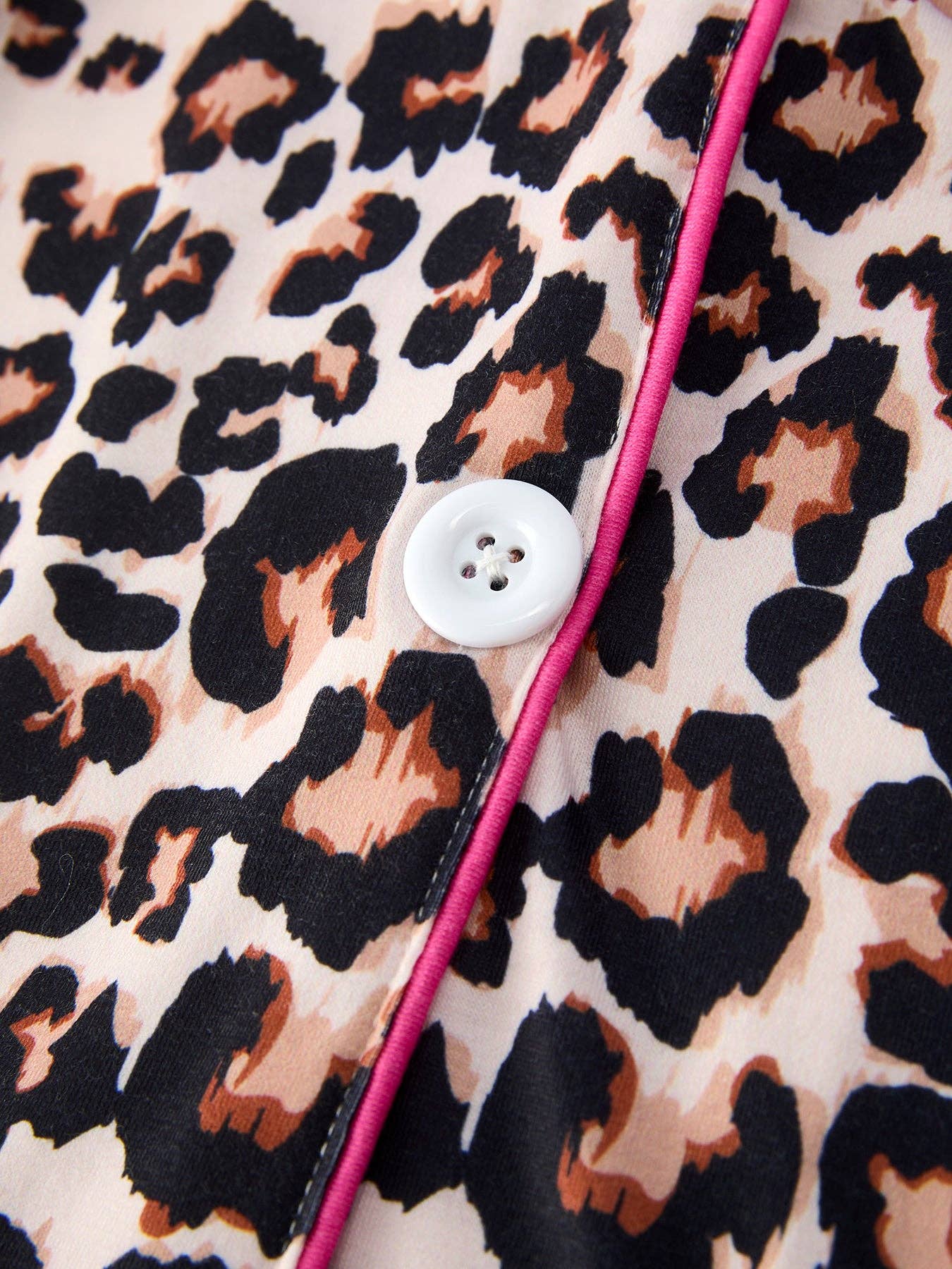 Kids Leopard Print Ruffle Pajama Set