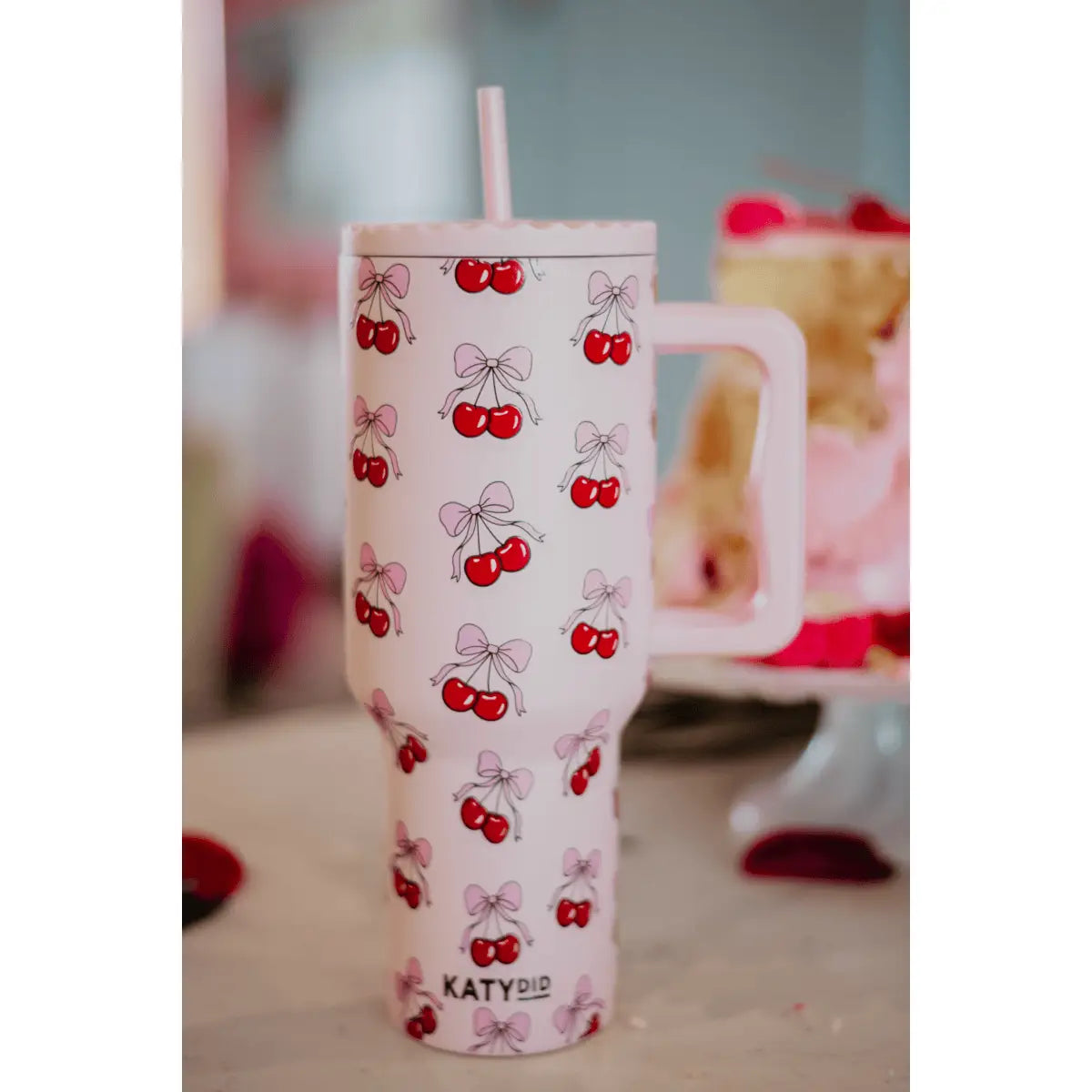 Cherry Bow 38 oz Tumbler Cup