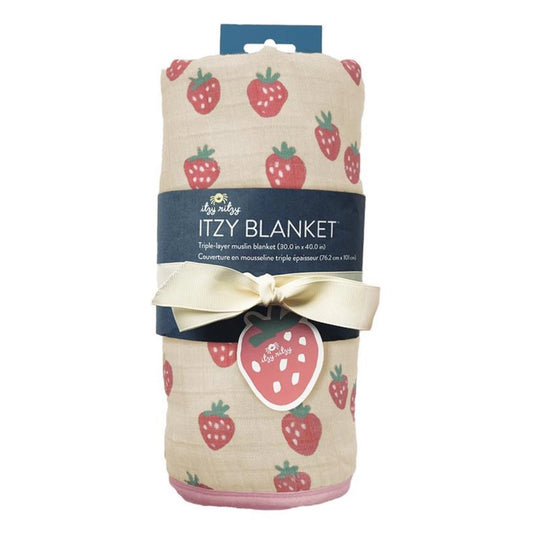 Strawberries + Cream Infant Blanket