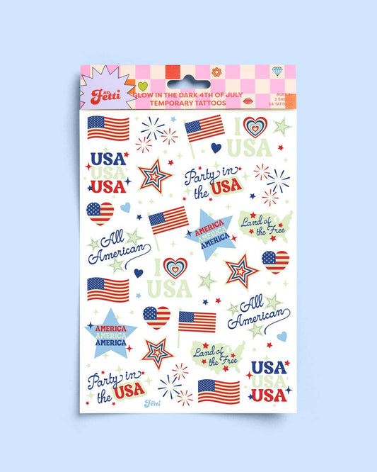 Fourth of July Tattoos | glow in dark, patriotic, usa flag,