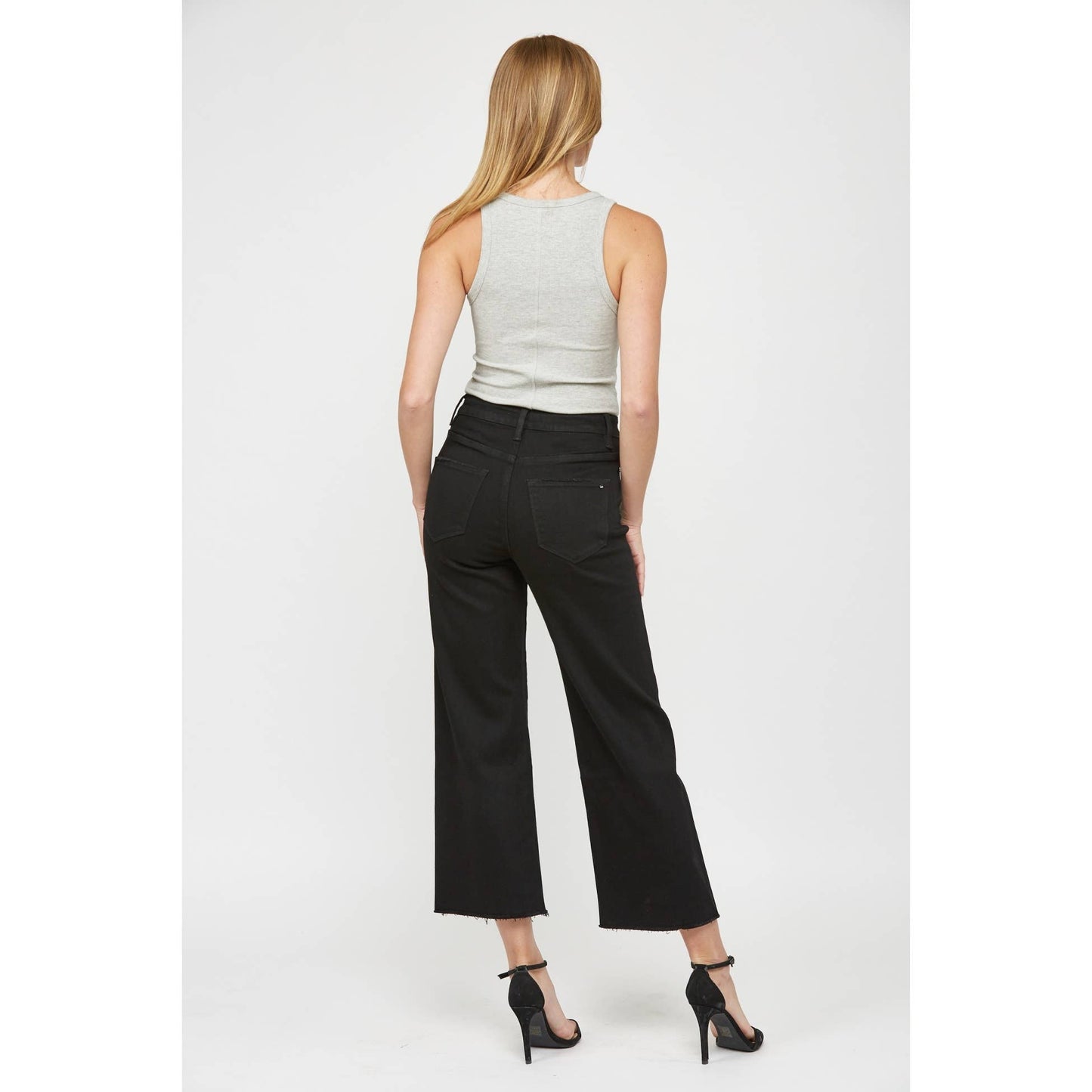 Black WIDE LEG CROP
