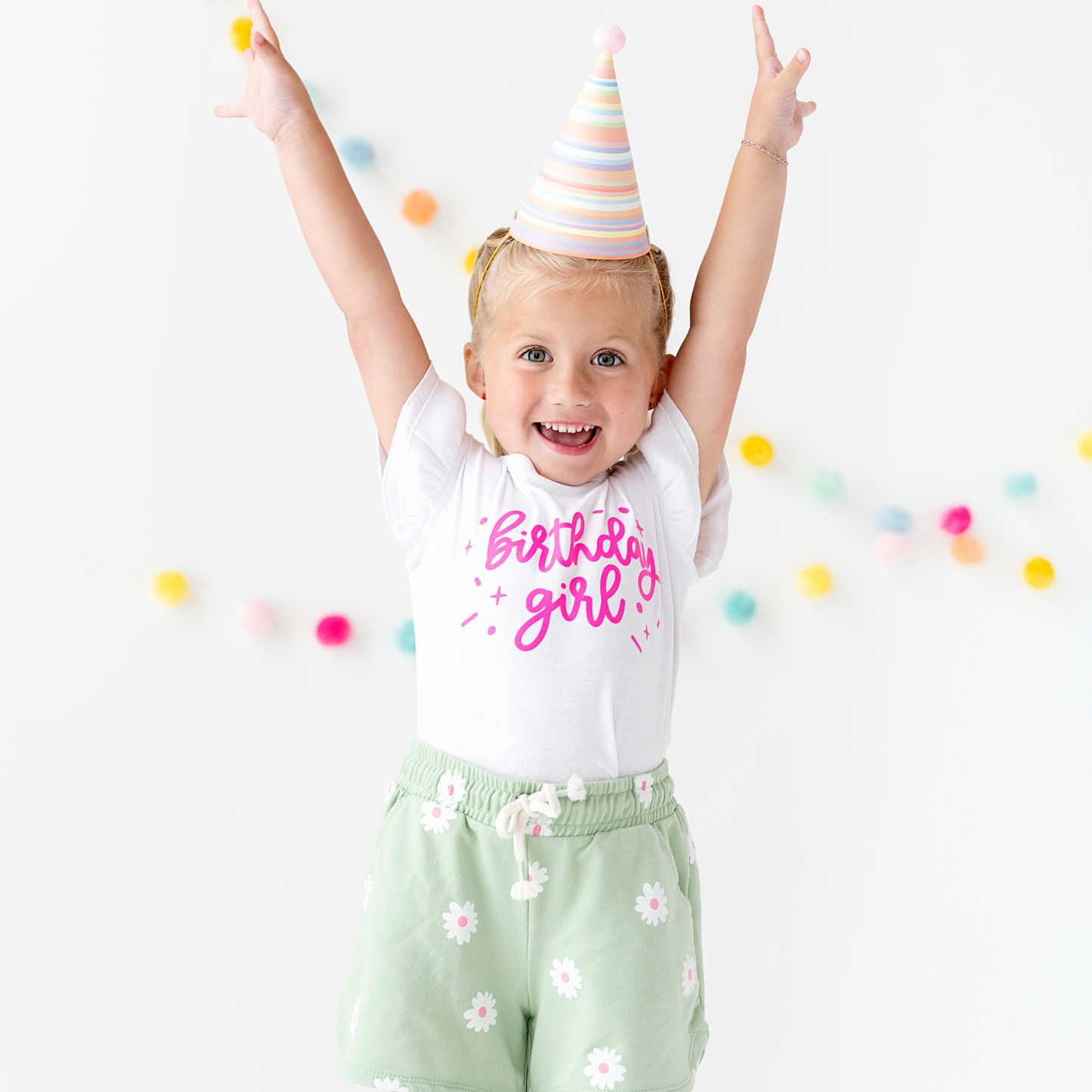 Birthday Girl Toddler Girl Ruffled Top