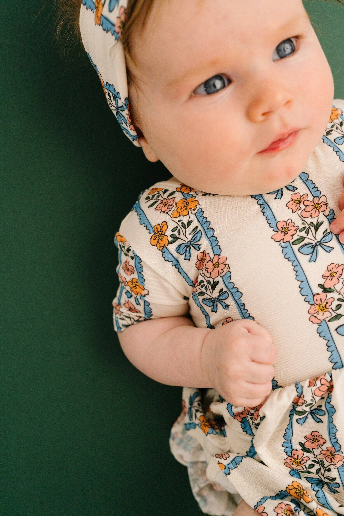Cottage Bouquet Short Sleeve Bamboo Dress With Snaps