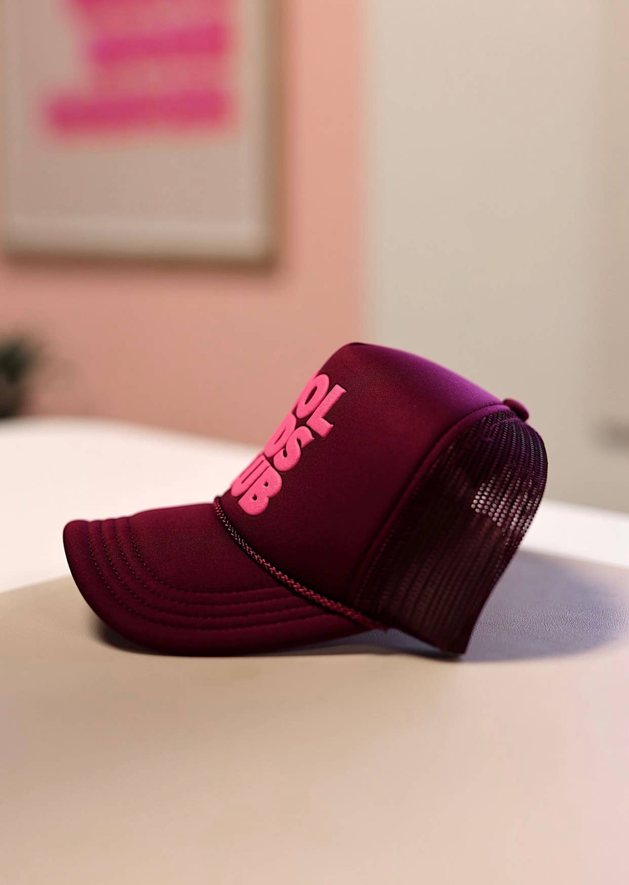 Cool Kids Club -  YOUTH Trucker Hat (Maroon)