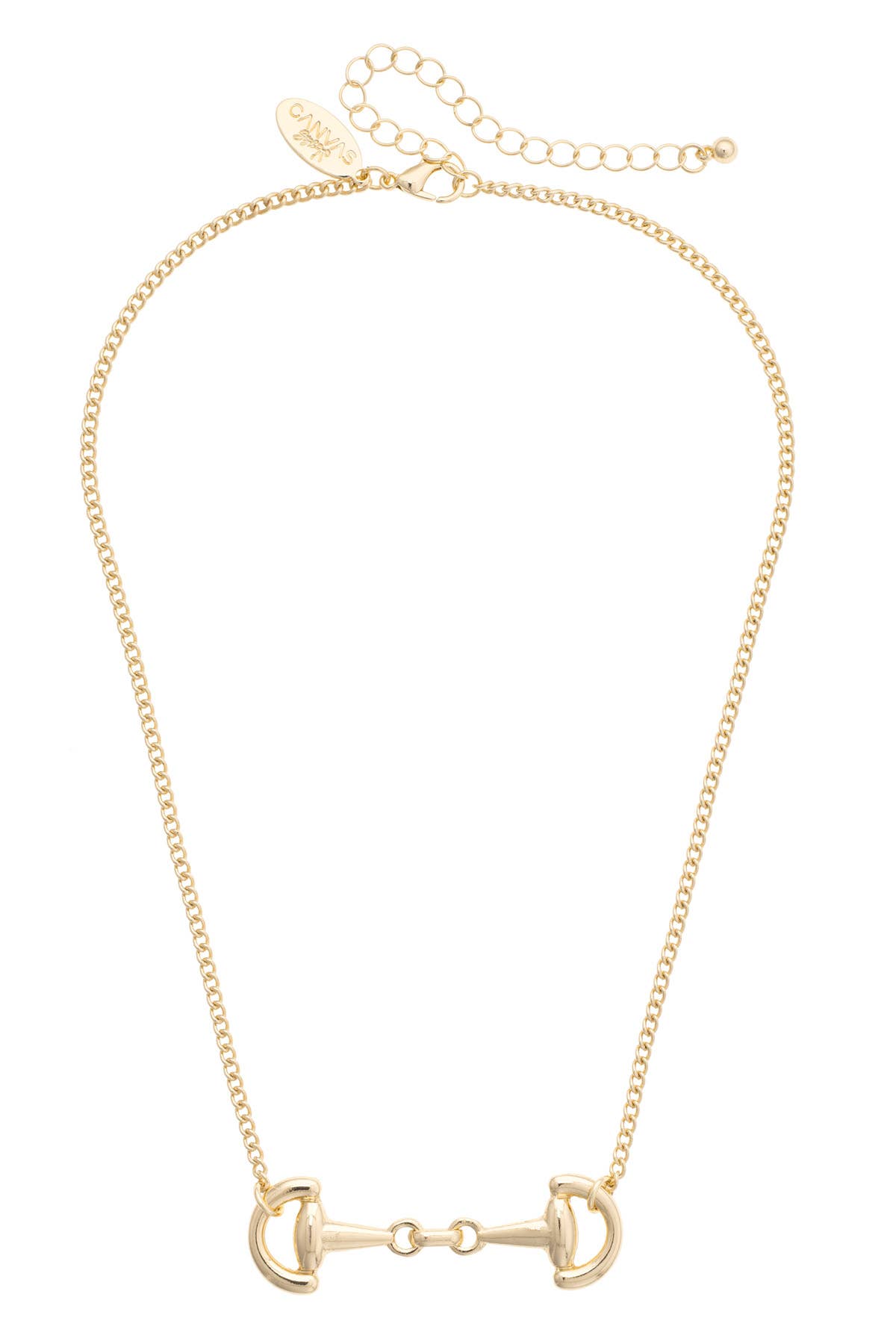 Quinn Dainty Bit Necklace in Shiny Gold