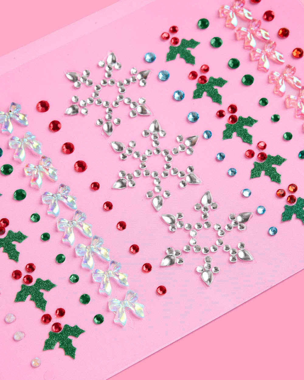Merry & Bright Gem Set - 89 adhesive face gems, stocking stuffer, christmas gift