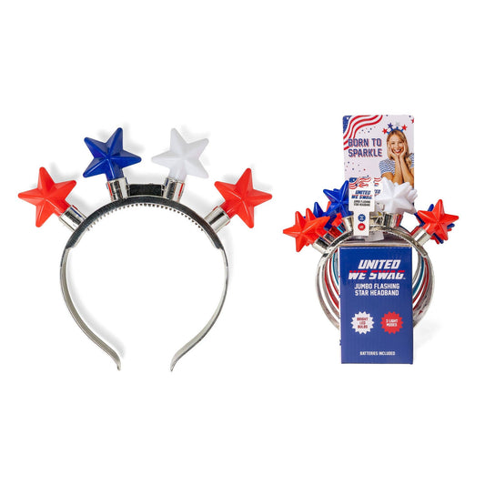 Patriot Pride JUMBO Flashing Star Headband