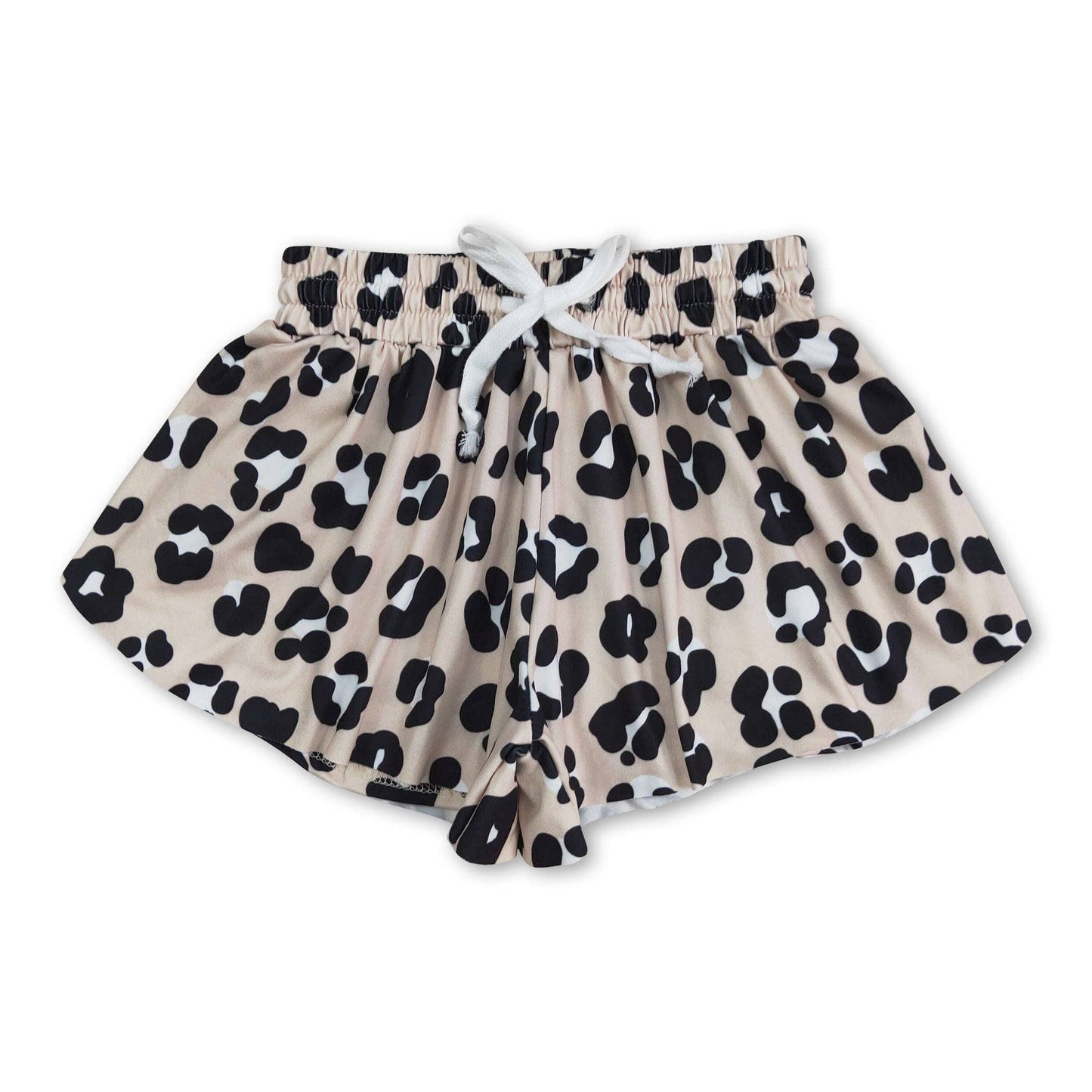 Khaki Leopard Girls Shorts