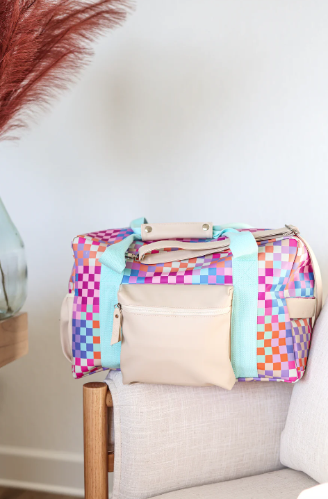 Duffle Bag - Happy Checkered Short Pocket (Multi Checkered)