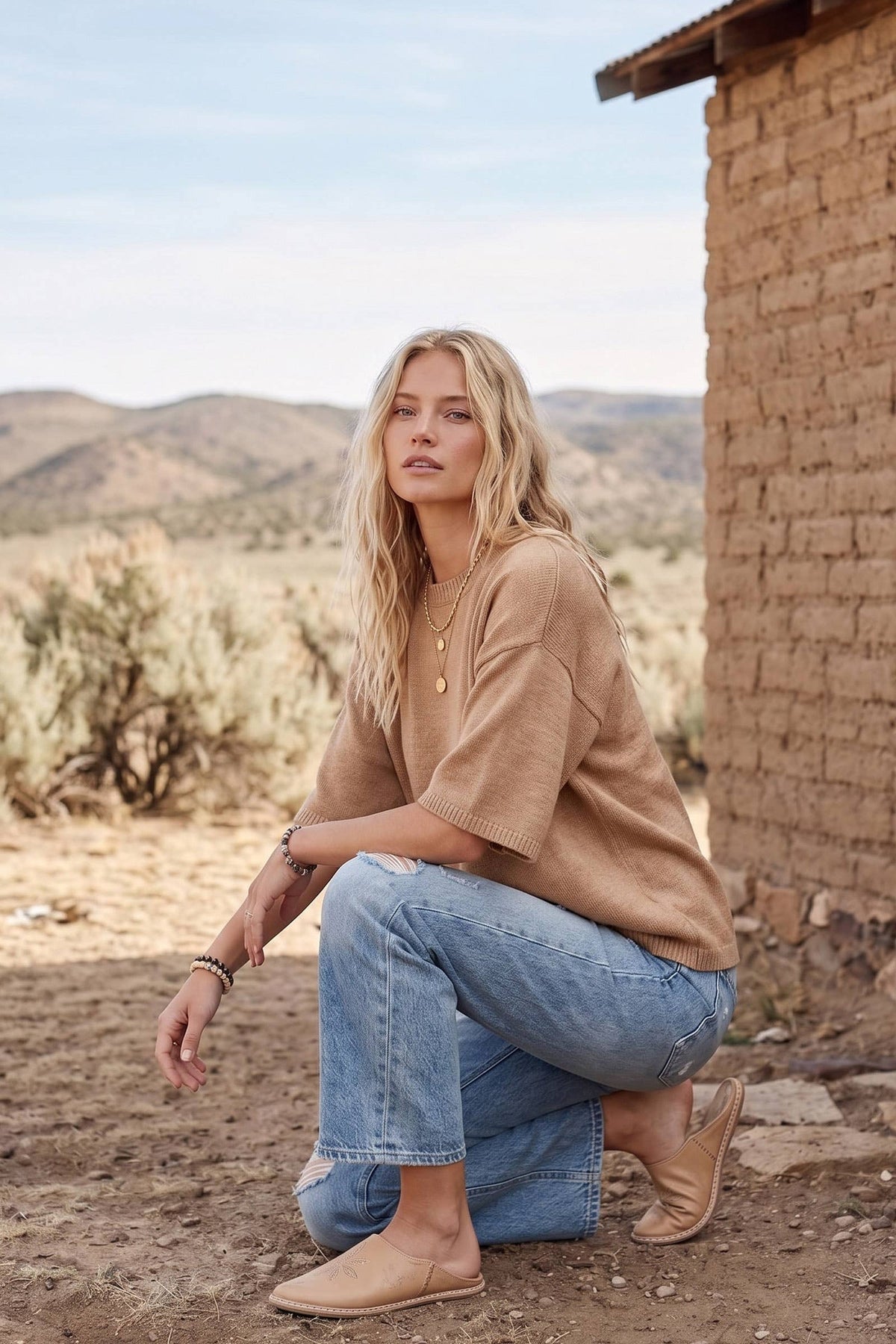 Short Sleeve Oversized Sweater Top