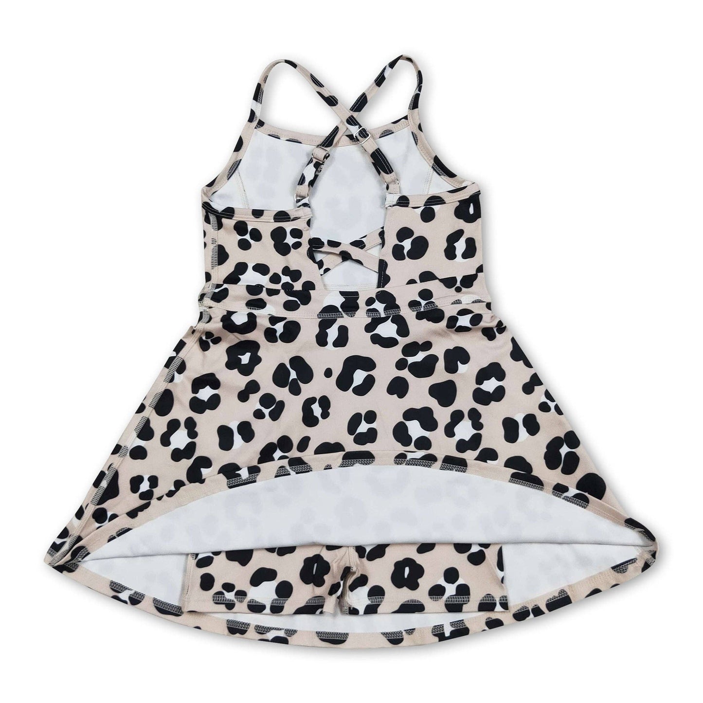 Khaki Leopard Girls Athletic Dress