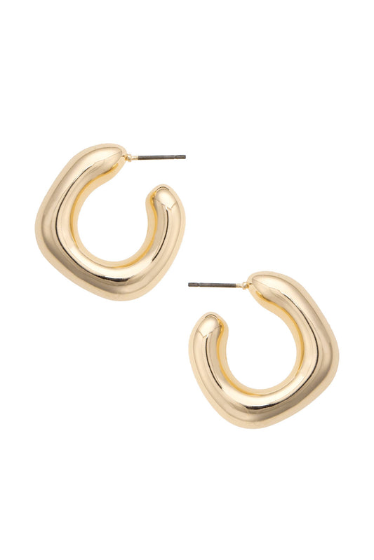 Alice Hoop Earrings in Shiny Gold