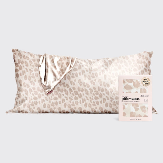 Satin King Pillowcase - Leopard