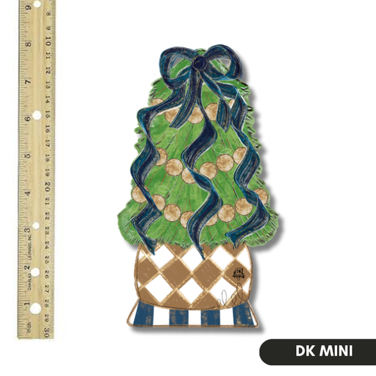 Navy and Gold Christmas Tree Mini
