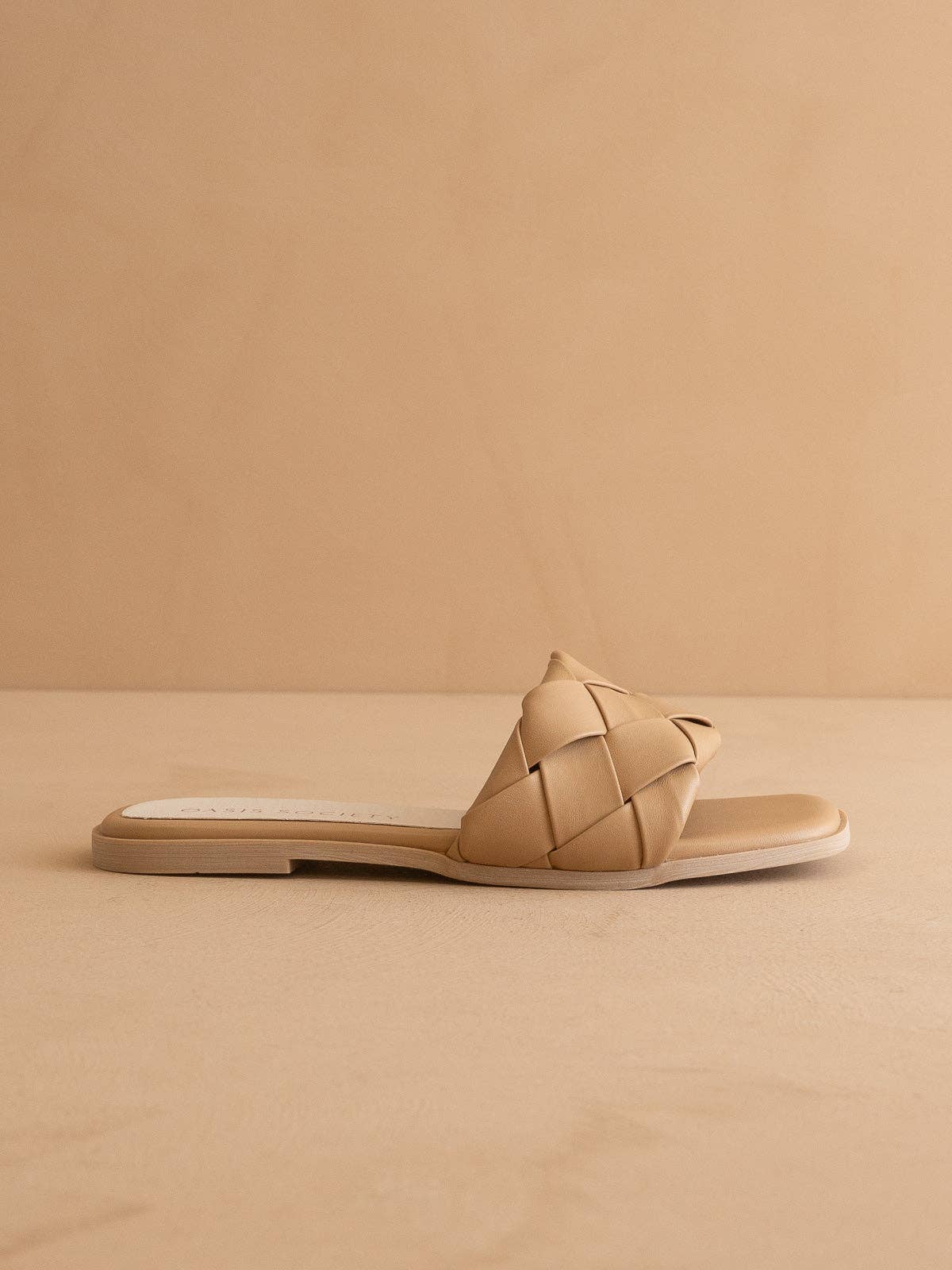 The Darla | Almond Woven Slide Sandal